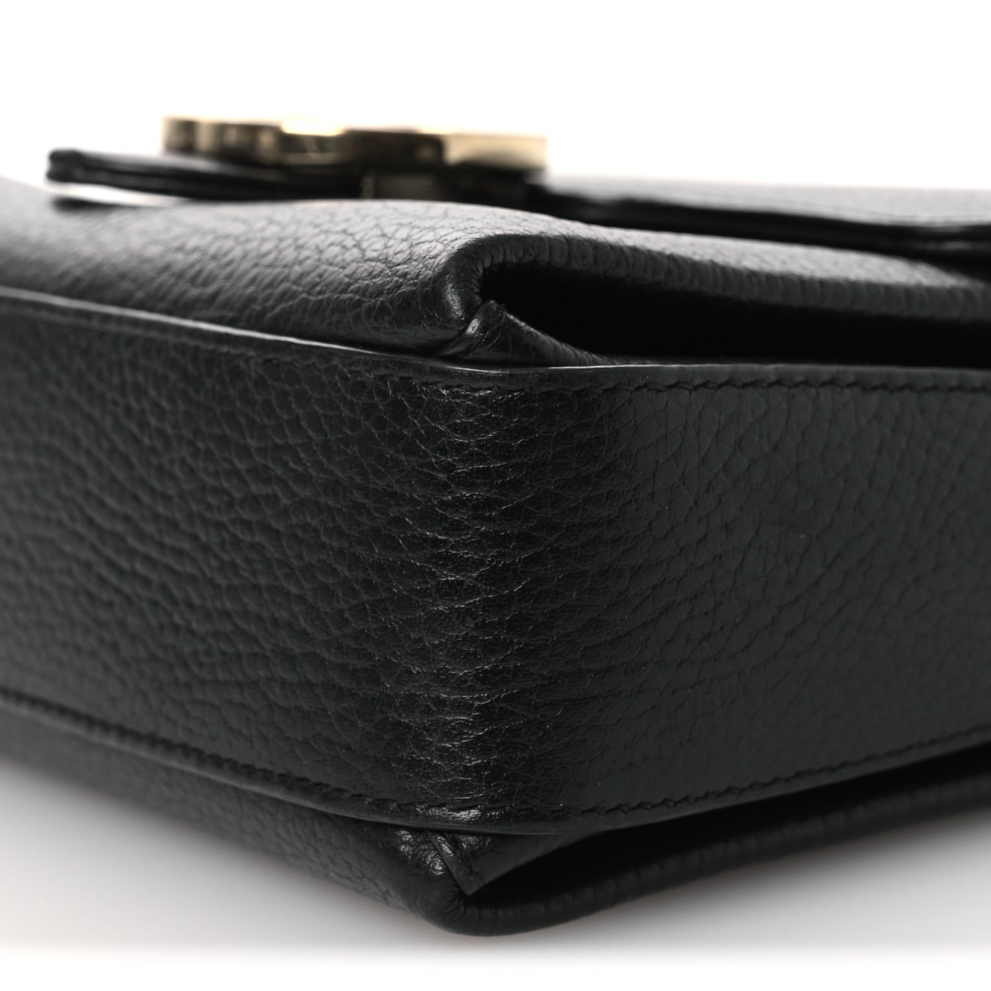 Dollar Calfskin Interlocking G Crossbody Bag Black