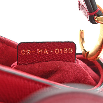 Christian Dior Grained Calfskin Mini Saddle Bag Red 7 of 9