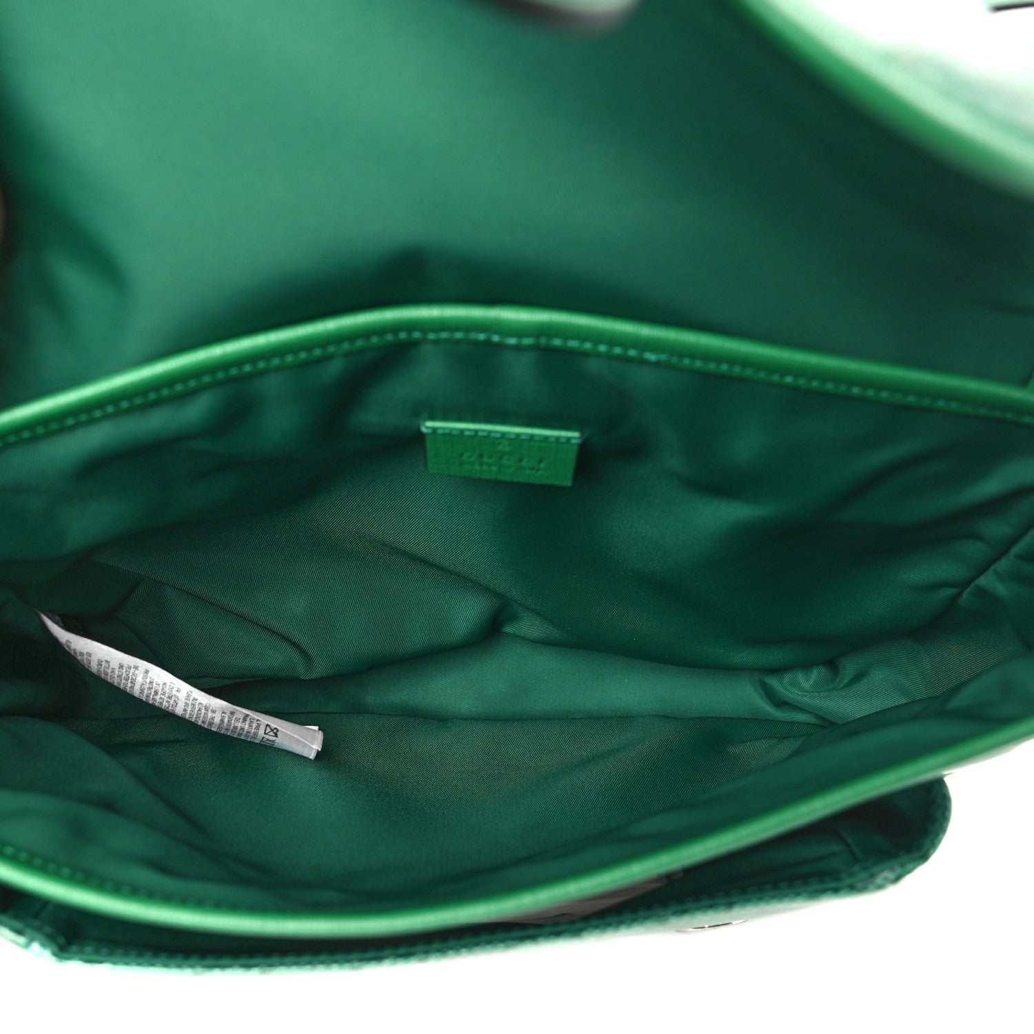 Gucci Monogram GG Childrens Messenger Bag Green 5 of 10