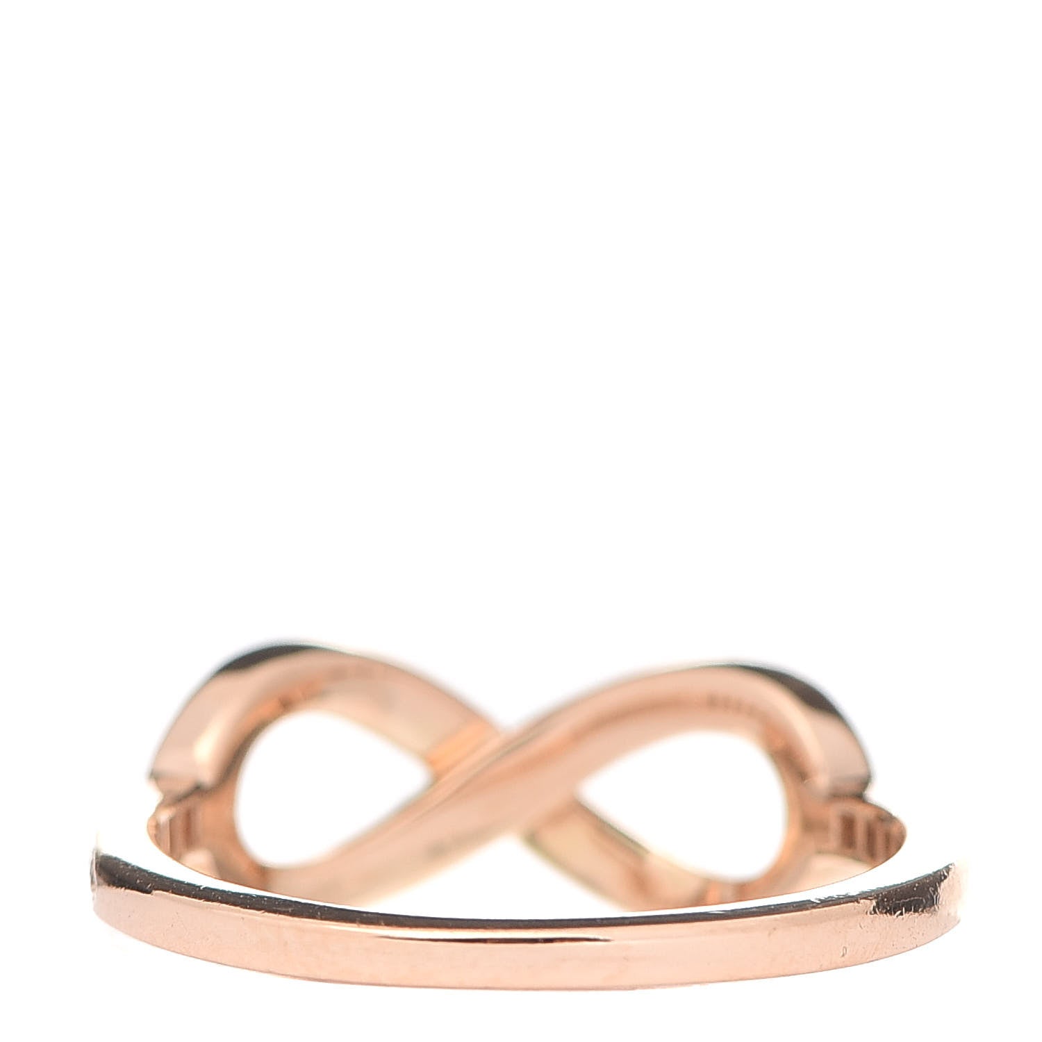 Tiffany 18K Rose Gold Diamond Infinity Ring 48 4.5 4 of 6