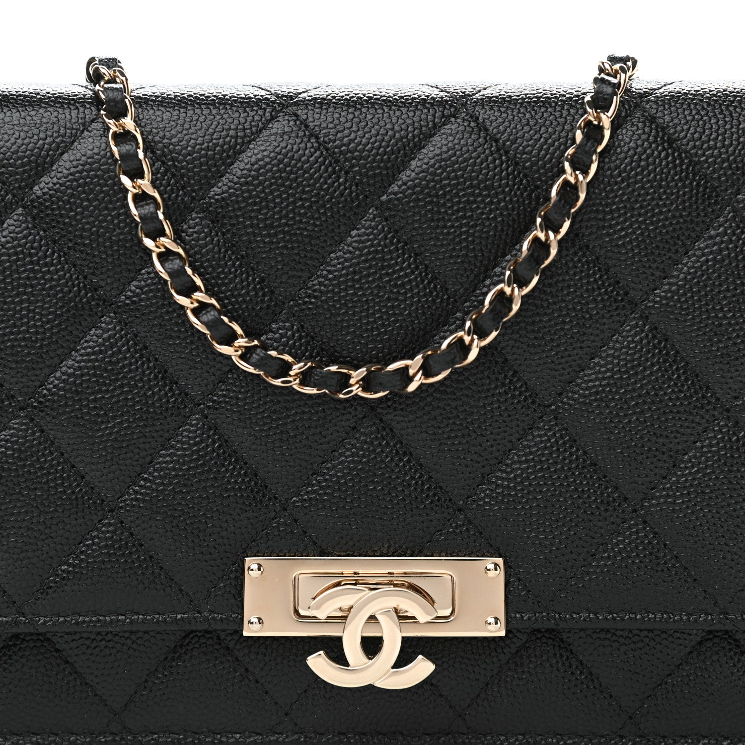 Chanel Caviar Quilted Golden Class Wallet On Chain WOC Black 9 of 11