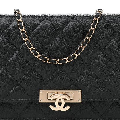 Chanel Caviar Quilted Golden Class Wallet On Chain WOC Black 9 of 11