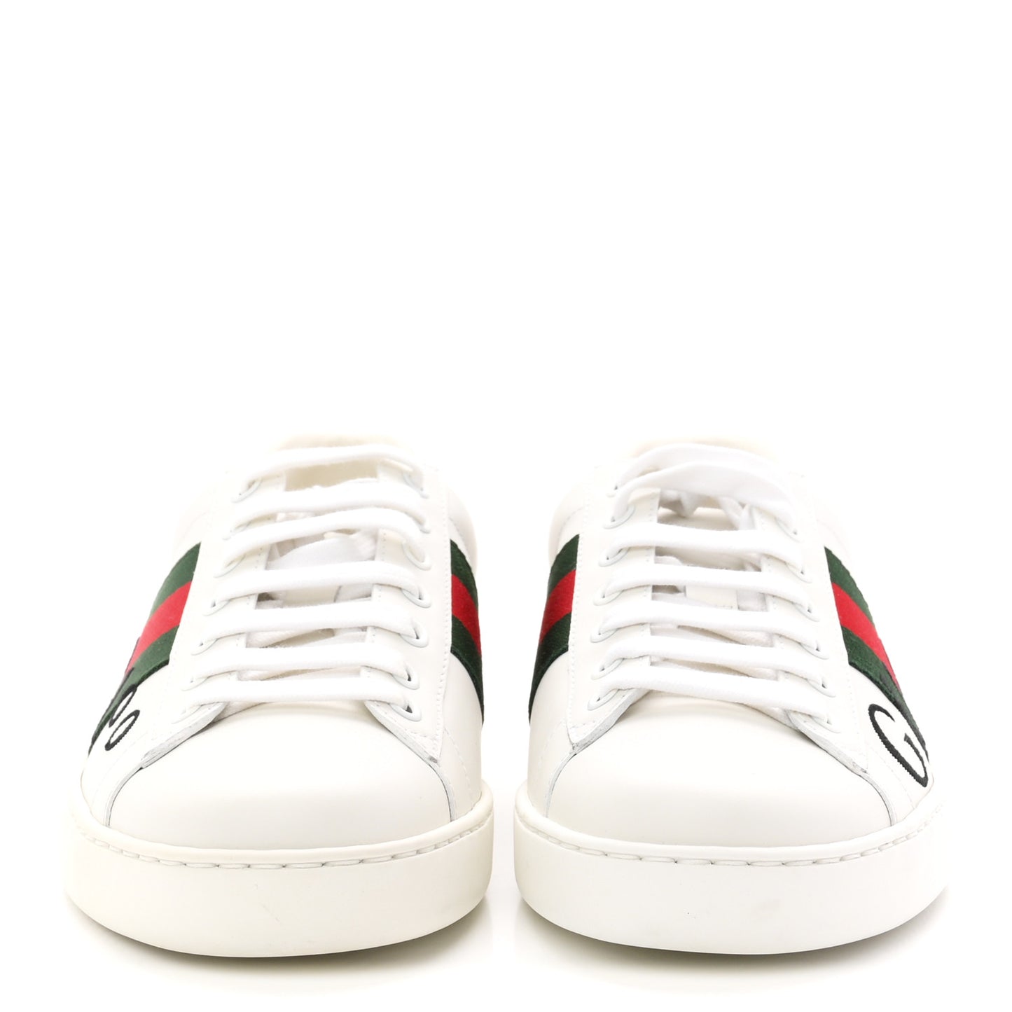 Calfskin Gucci 100 Mens Ace Sneakers 6 White Hibiscus Red 6 White Hibiscus Red