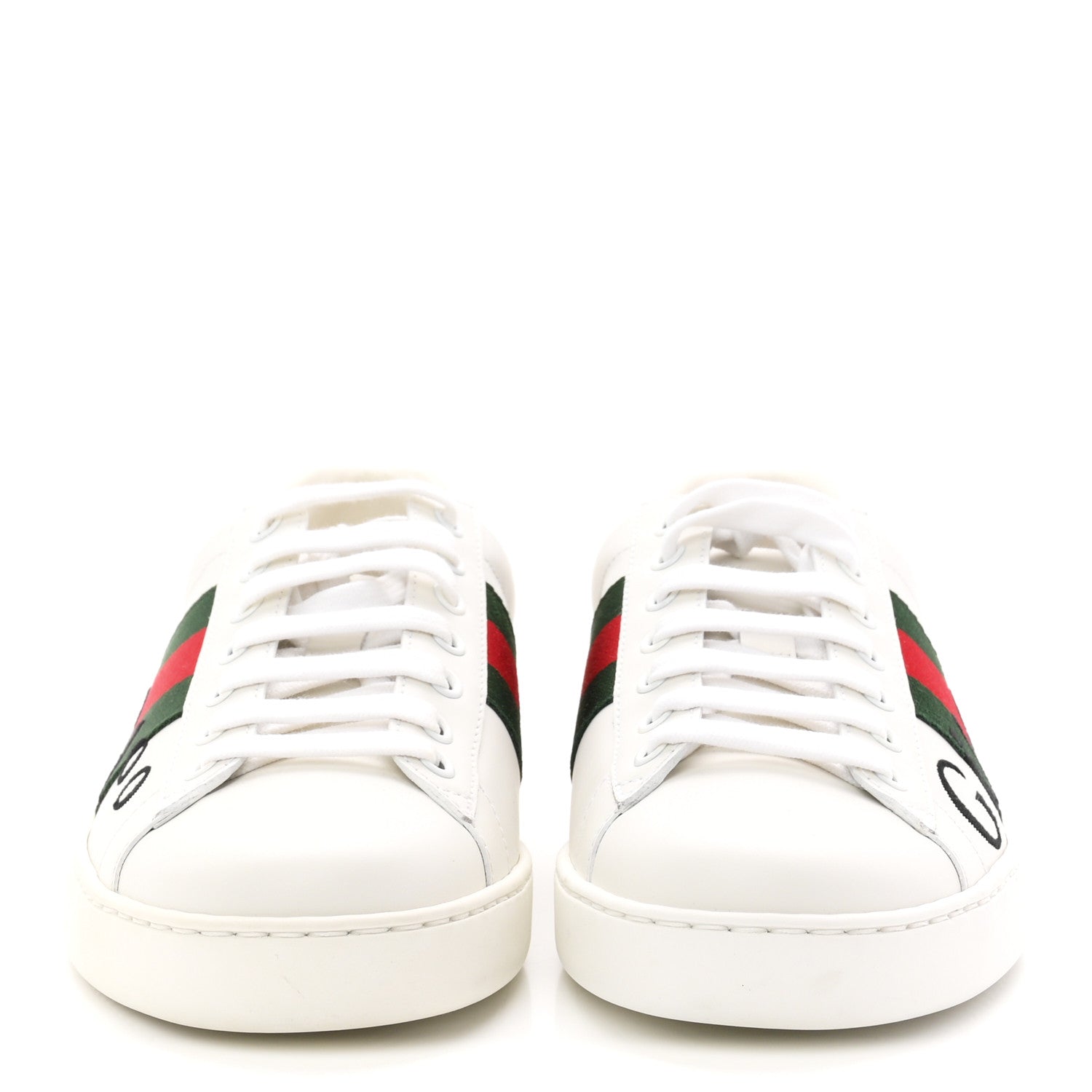 Gucci Calfskin Gucci 100 Mens Ace Sneakers 6 White Hibiscus Red 6 White Hibiscus Red 3 of 10