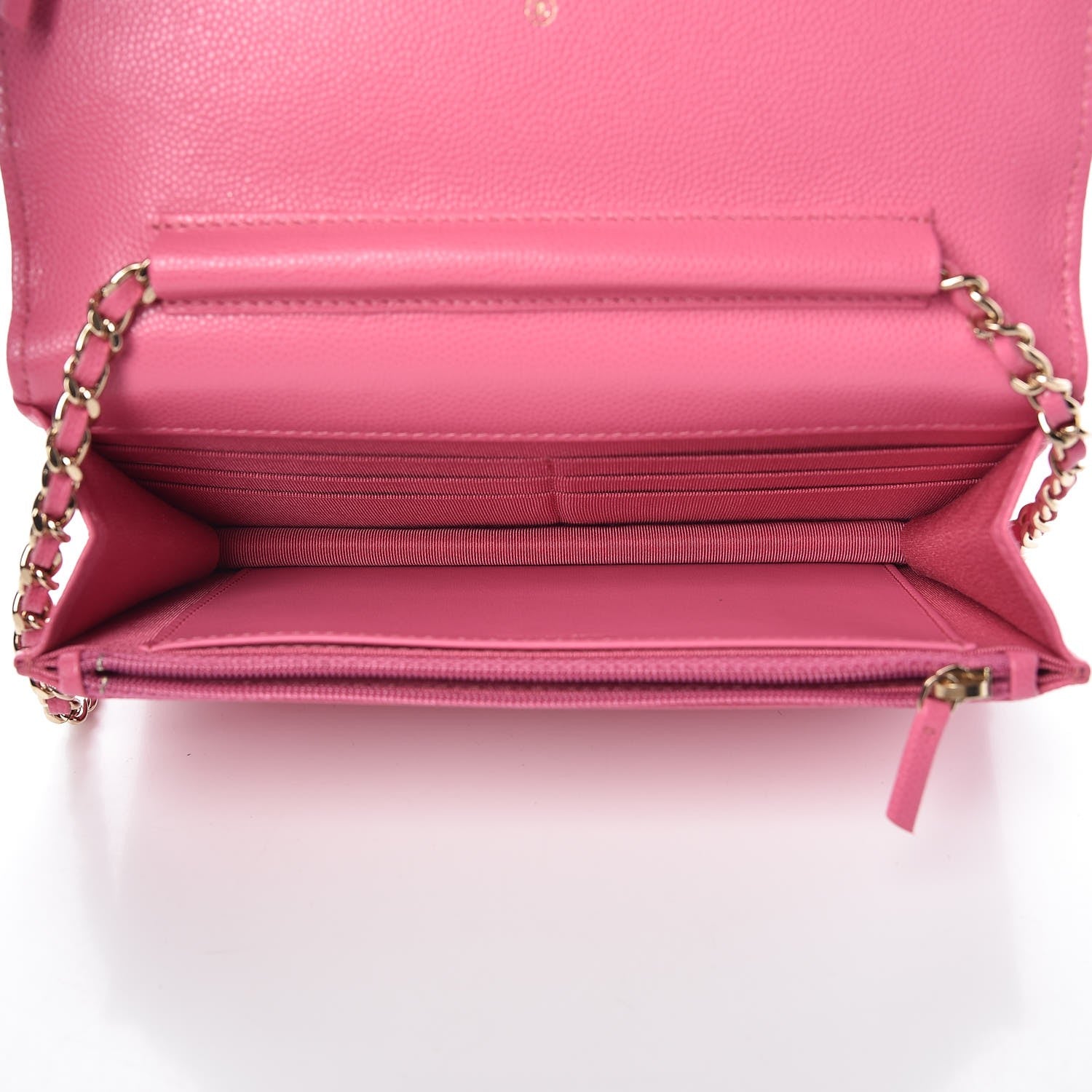 Chanel Caviar Quilted Wallet on Chain WOC Pink 5 of 9