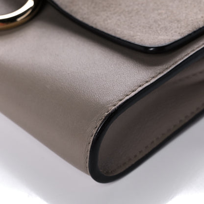 Chloe Suede Calfskin Mini Faye Shoulder Bag Motty Grey 10 of 11