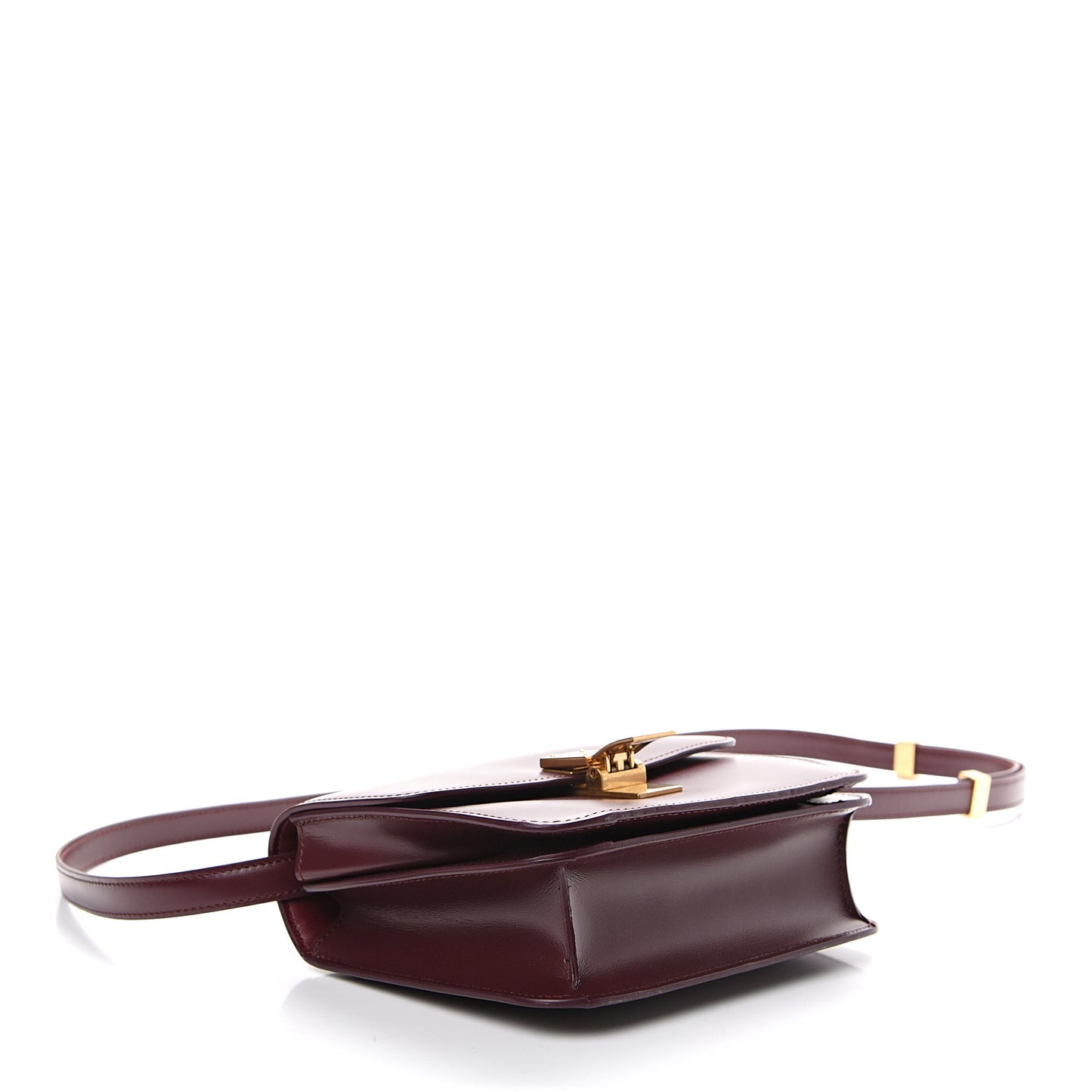 Box Calfskin Teen Classic Box Flap Bag Burgundy