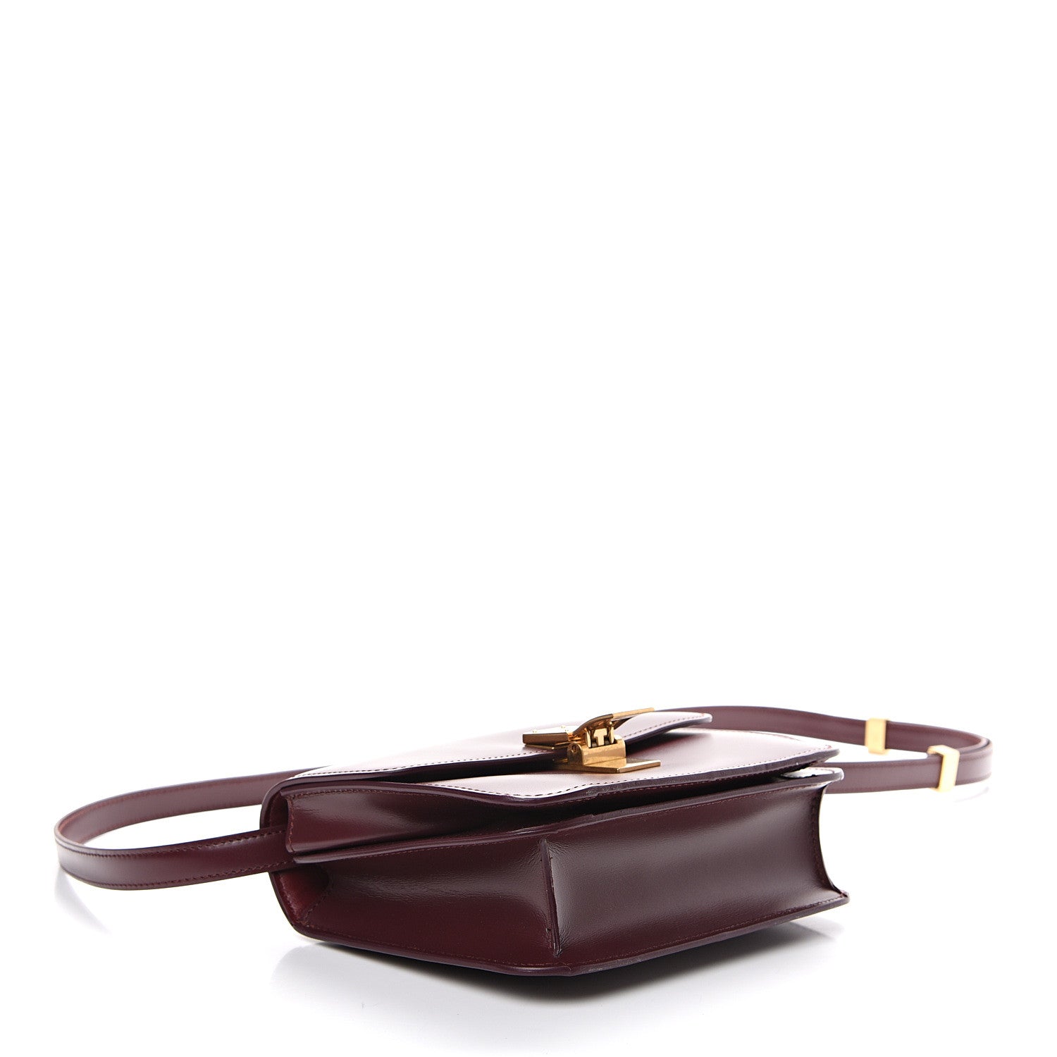 Celine Box Calfskin Teen Classic Box Flap Bag Burgundy 3 of 9