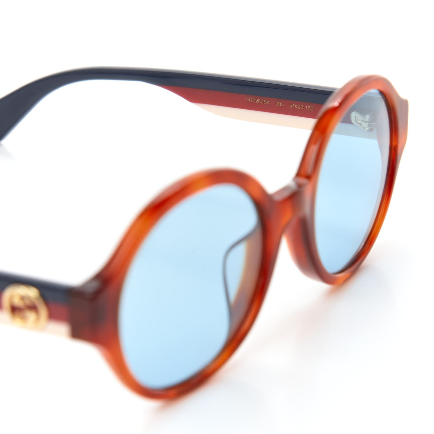 Gucci Round Web Sunglasses GG0280SA Tortoise 6 of 8