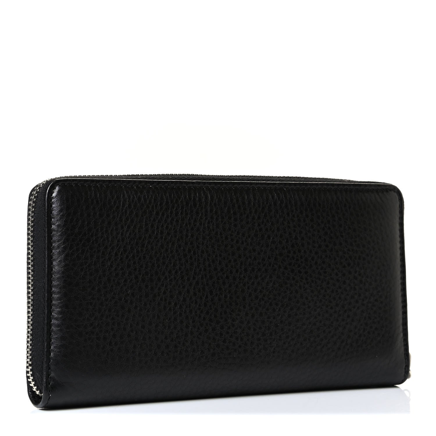 Gucci Pebbled Calfskin Zip Around Wallet Black 2 of 5