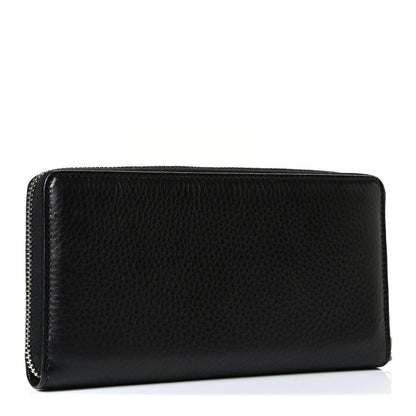 Gucci Pebbled Calfskin Zip Around Wallet Black 2 of 5