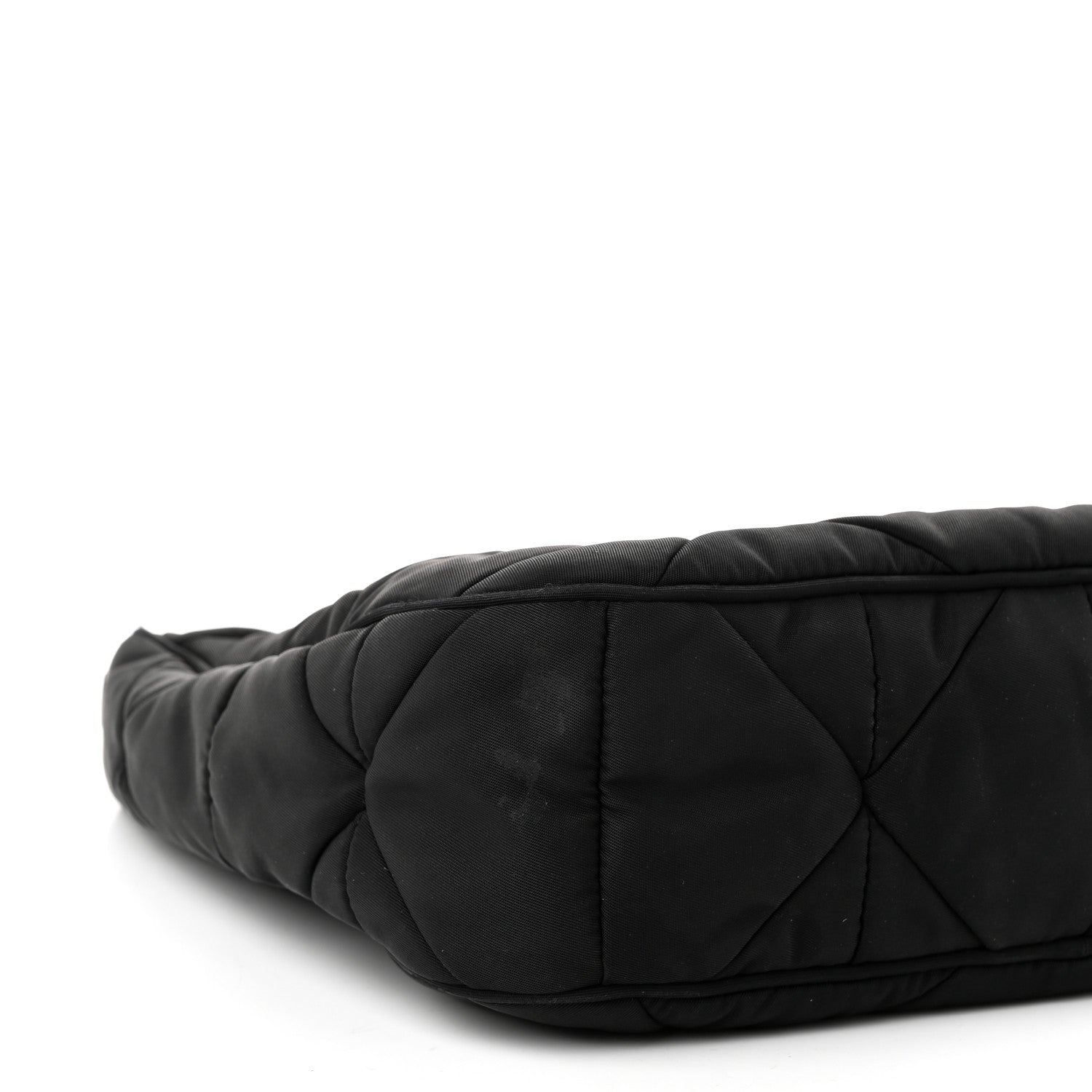 Prada Re-Nylon Triangle Padded Patchwork Shoulder Bag Black 9 of 10