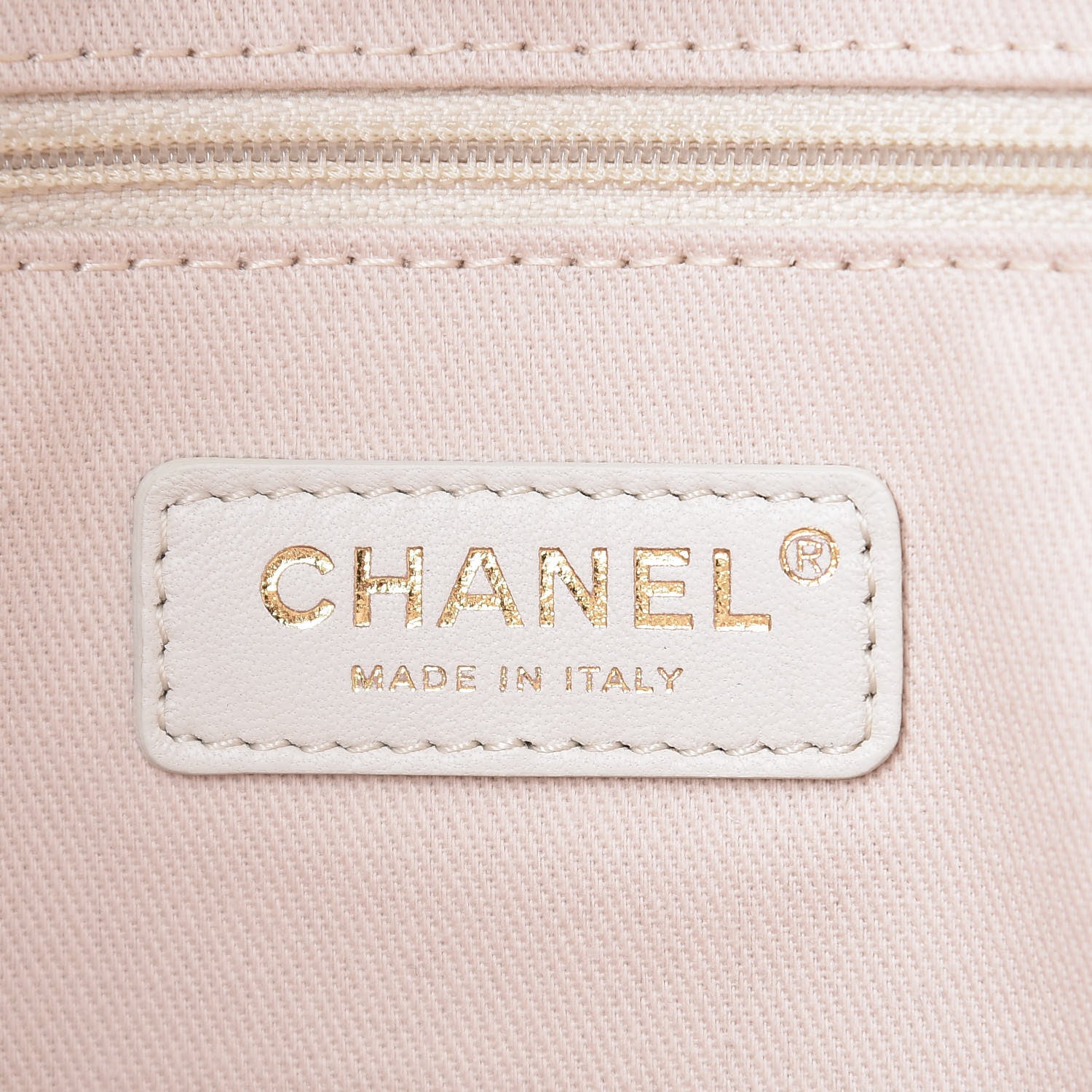 Chanel Canvas Small Deauville Tote Light Beige 6 of 9