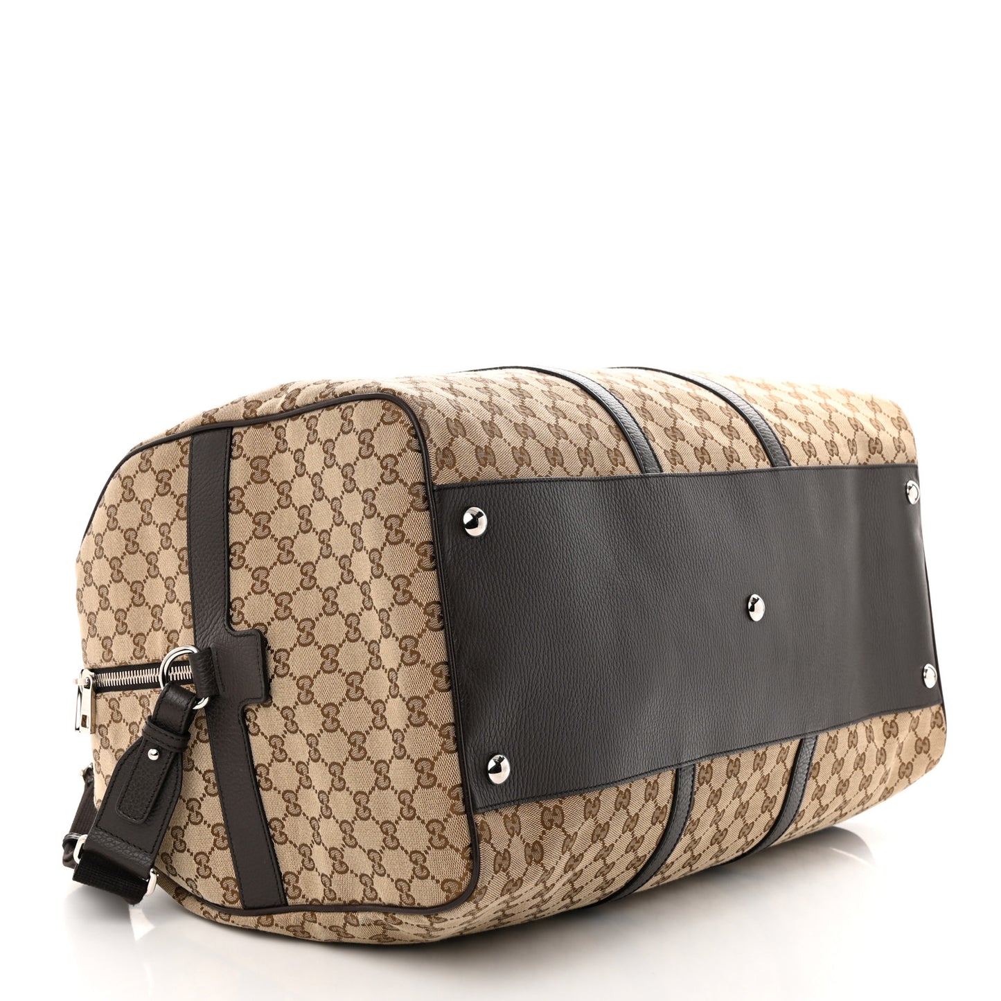 Monogram Dollar Calfskin Large Boston Duffle Bag Beige Ebony Testa di Moro Marrone Scuro