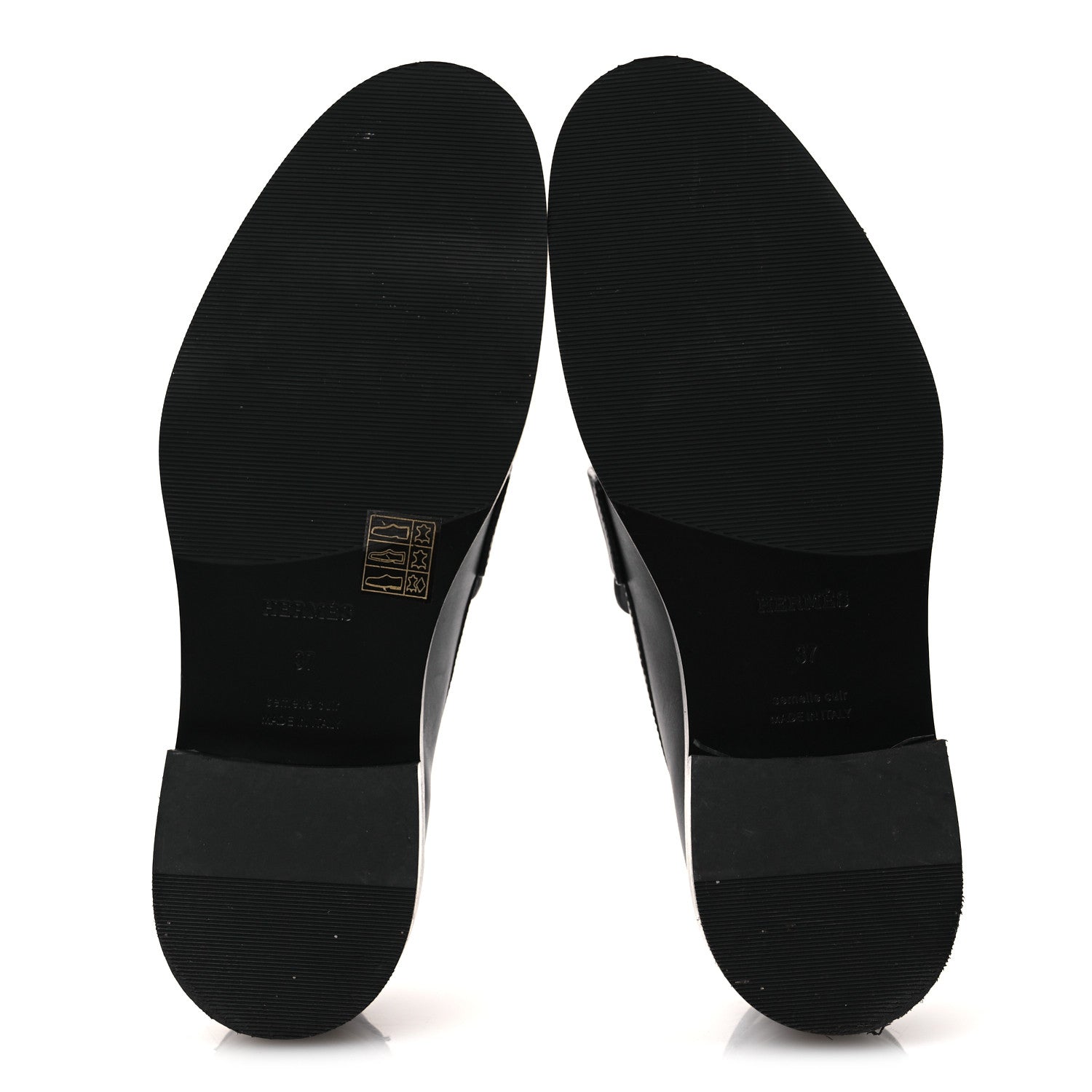 Hermes Calfskin Womens Hot Loafer 37 Black 7 of 13