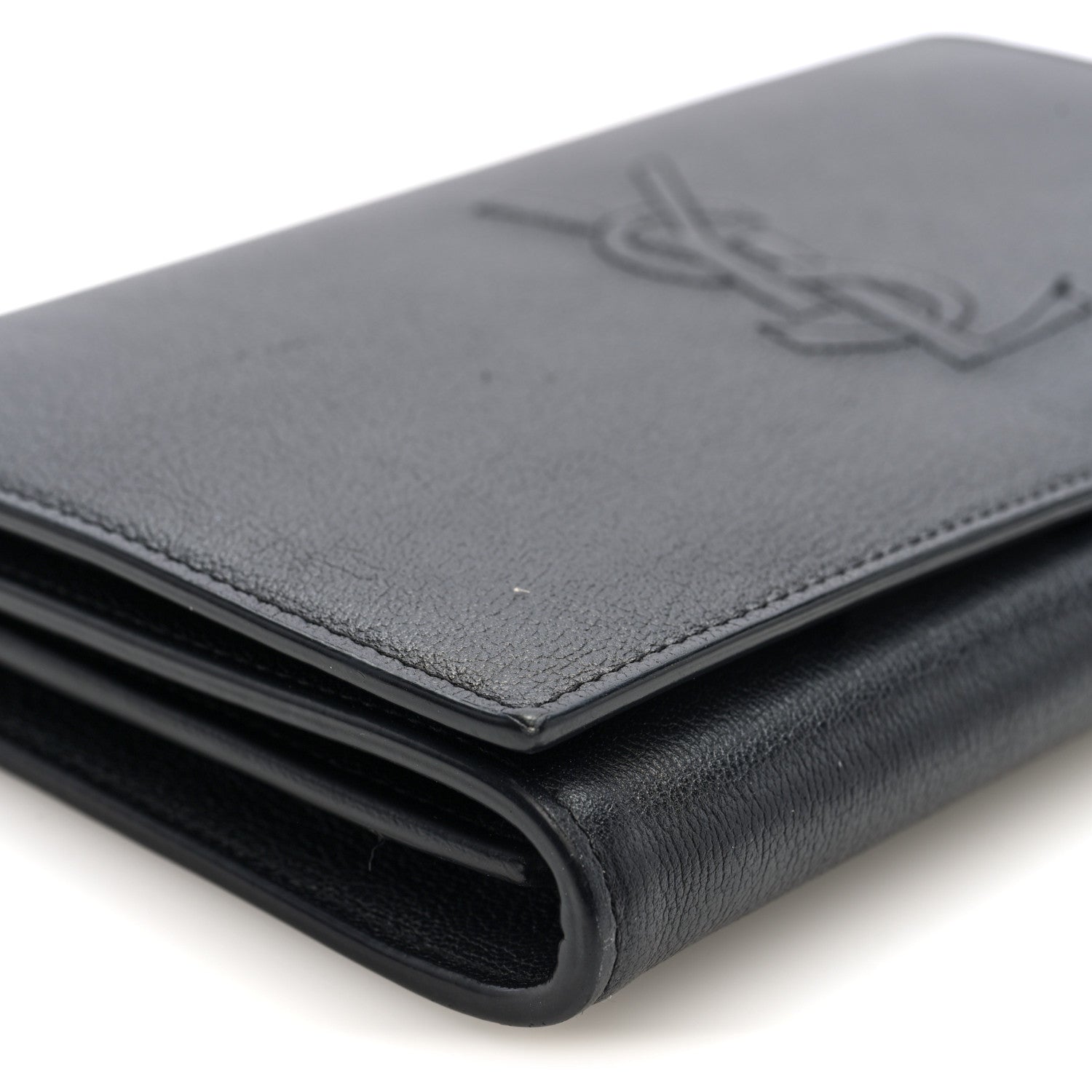 Saint Laurent Calfskin Monogram Belle de Jour Chain Clutch Black 8 of 9