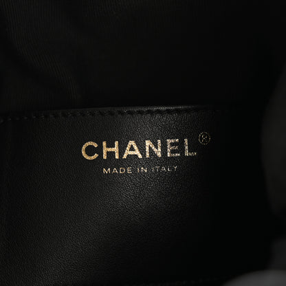 Chanel Suede Quilted Medium Chanel 25 Handbag Black 6 of 13