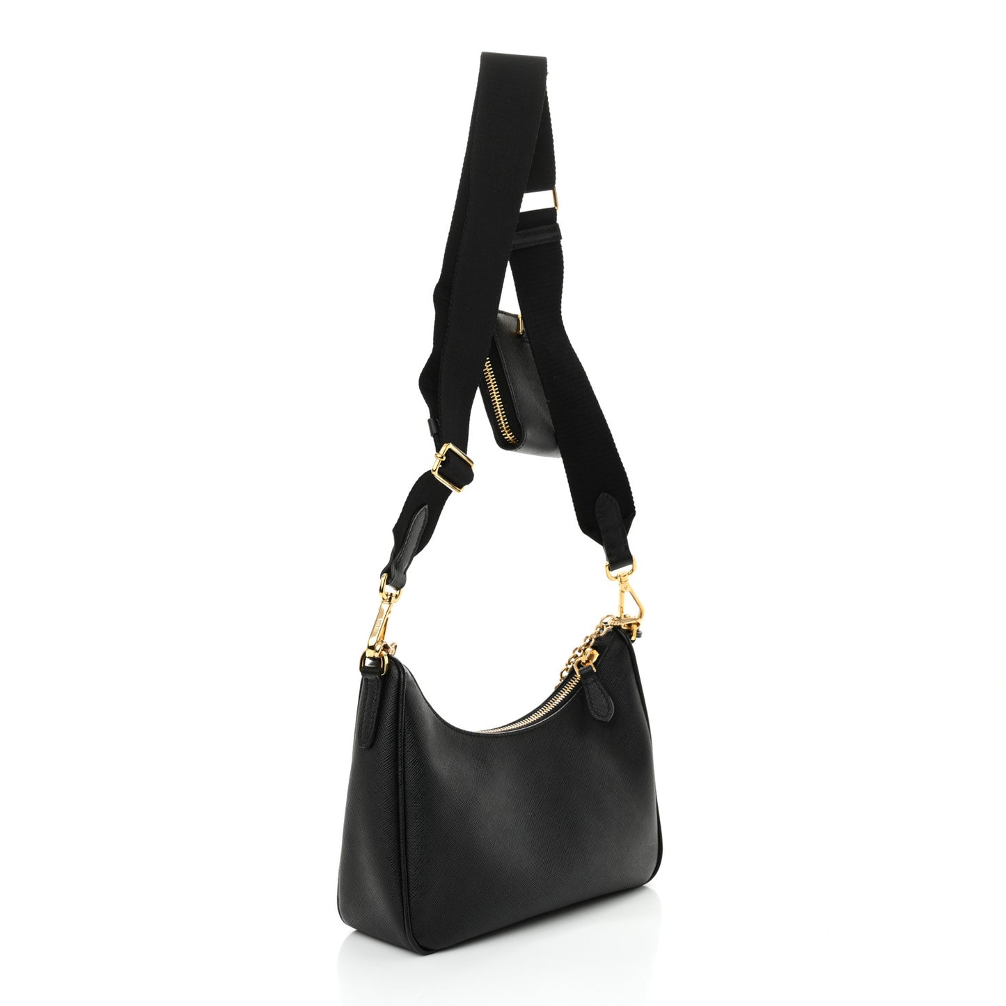 Saffiano Lux Re-Edition 2005 Shoulder Bag Black