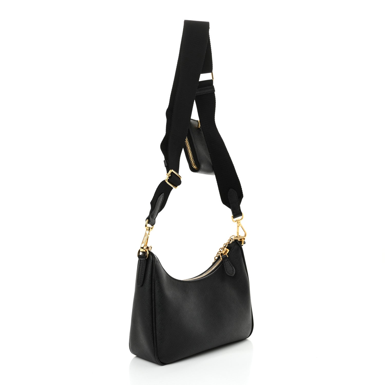 Prada Saffiano Lux Re-Edition 2005 Shoulder Bag Black 3 of 11