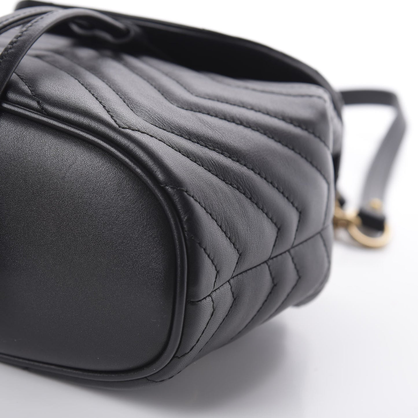 Calfskin Matelasse GG Marmont Flap Backpack Black