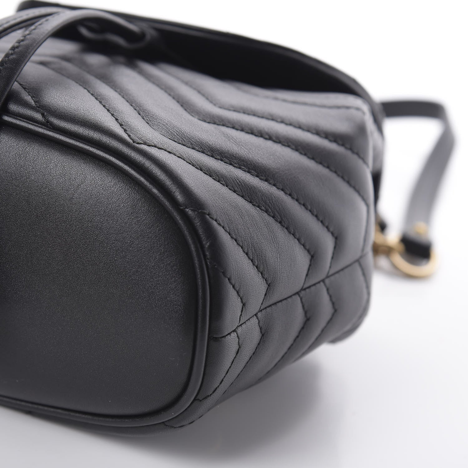 Gucci Calfskin Matelasse GG Marmont Flap Backpack Black 6 of 9