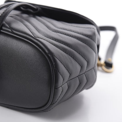 Gucci Calfskin Matelasse GG Marmont Flap Backpack Black 6 of 9