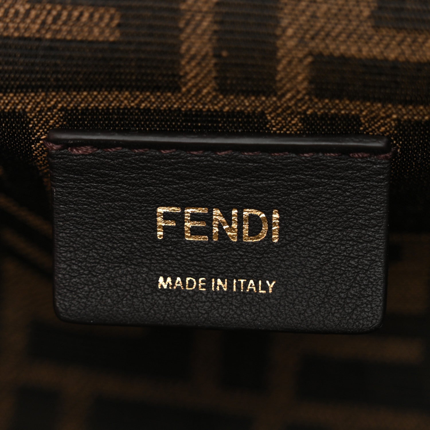Fendi Shiny Nappa Fabric Jacquard FF 1974 Midi Fendi Tobacco Moro Ebano 6 of 10