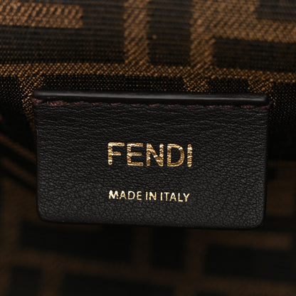 Fendi Shiny Nappa Fabric Jacquard FF 1974 Midi Fendi Tobacco Moro Ebano 6 of 10