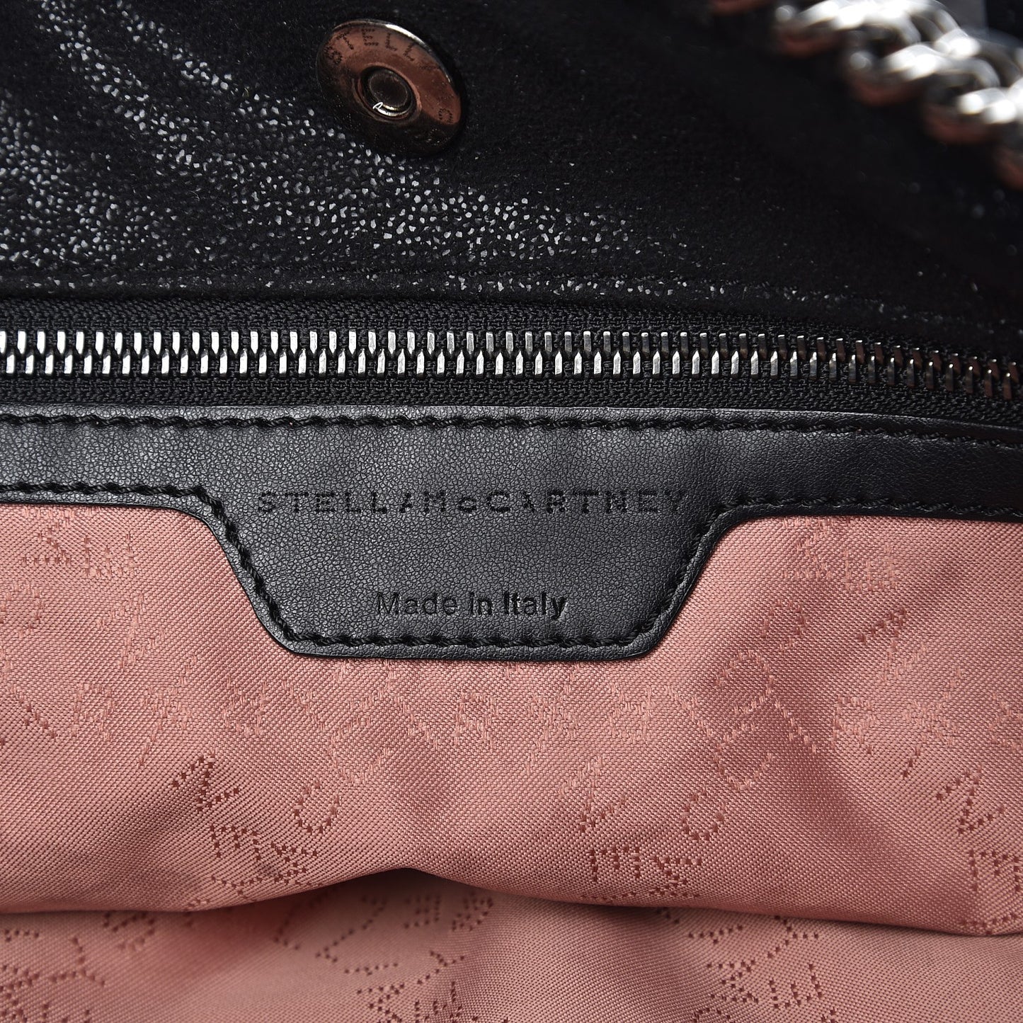 Shaggy Deer Quilted Falabella Shopper Tote Black