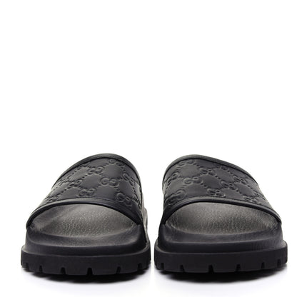Gucci Guccissima Mens Lug Sole Slide Sandals 7 Black 2 of 8