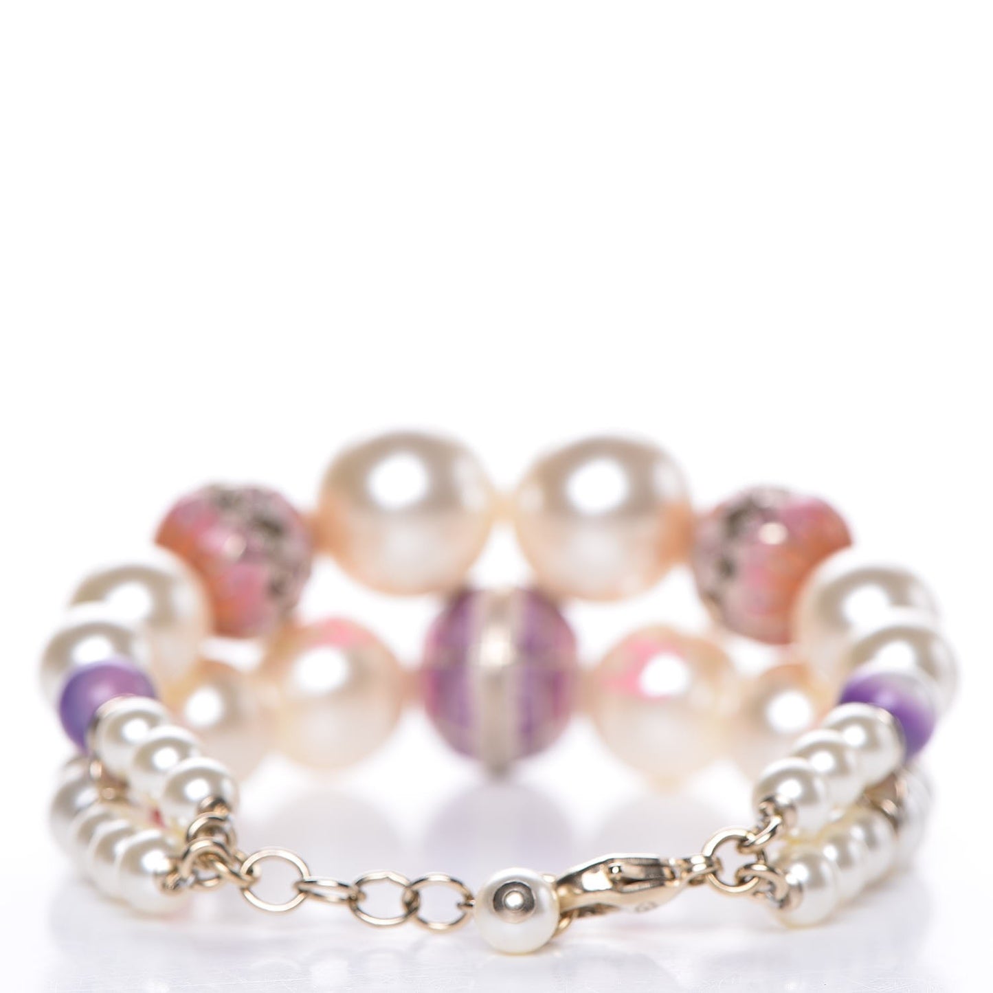Pearl Enamel CC Korean Garden Bracelet Pink Multicolor