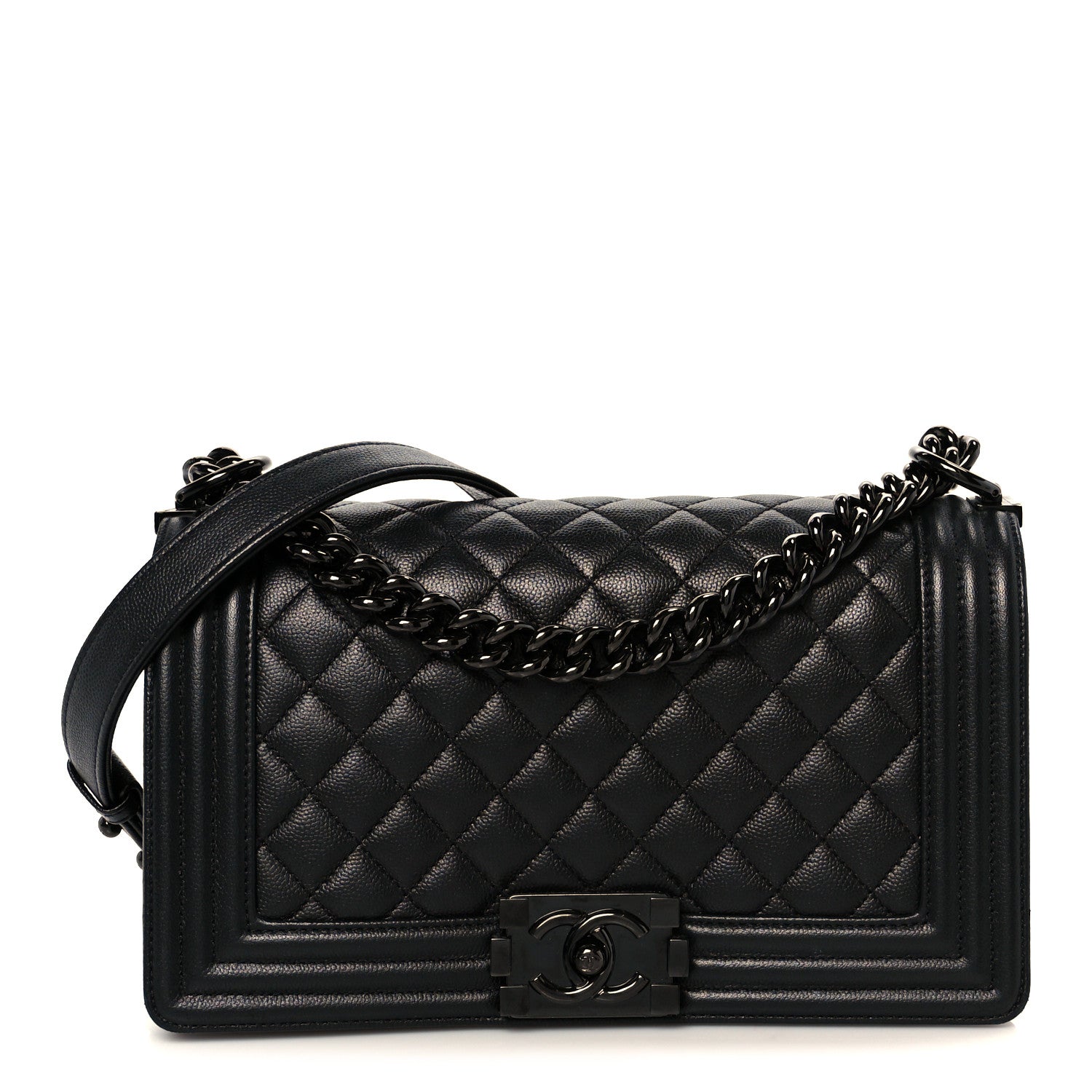 Chanel Caviar Quilted Medium Boy Flap So Black 1 of 11