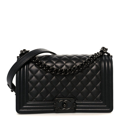 Chanel Caviar Quilted Medium Boy Flap So Black 1 of 11