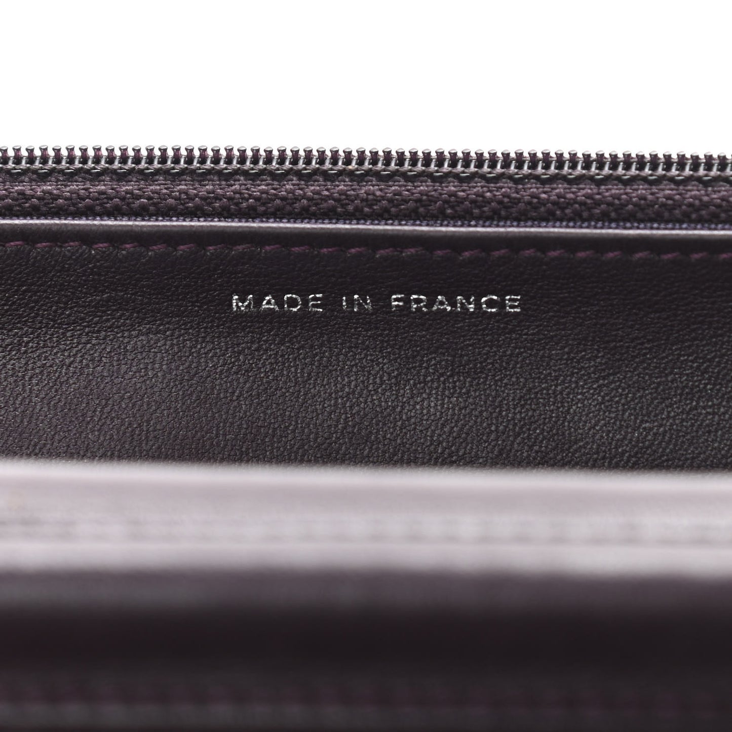Lambskin Quilted Wallet On Chain WOC Burgundy