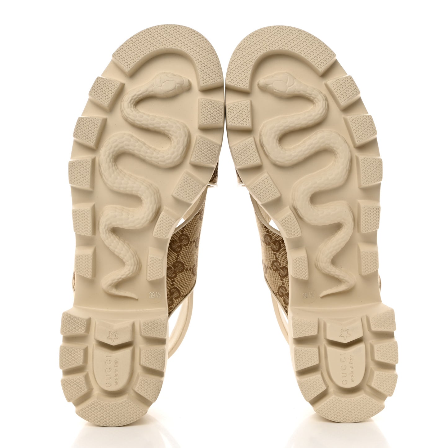 Monogram Granada Kid Trip 40/72mm Lug Sole Sandals 39.5 Beige Ebony Mystic White
