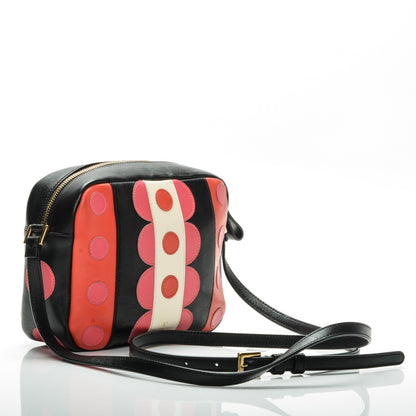 Valentino Garavani Calfskin Carmen Camera Crossbody Bag Black Deep Rose 3 of 6