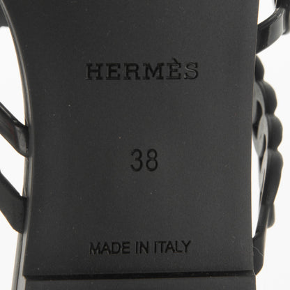 Hermes Rubber Chaine d'Ancre Nude Sandals 38 Black 6 of 7