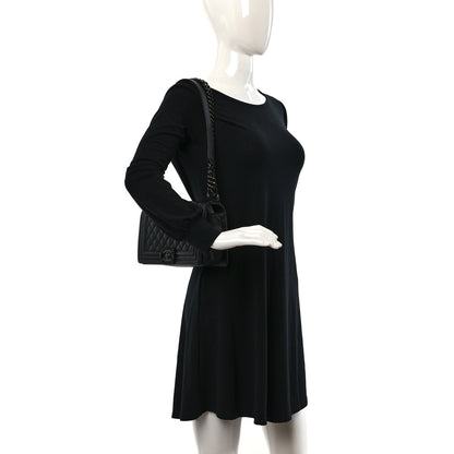 Chanel Caviar Quilted Medium Boy Flap So Black 2 of 13