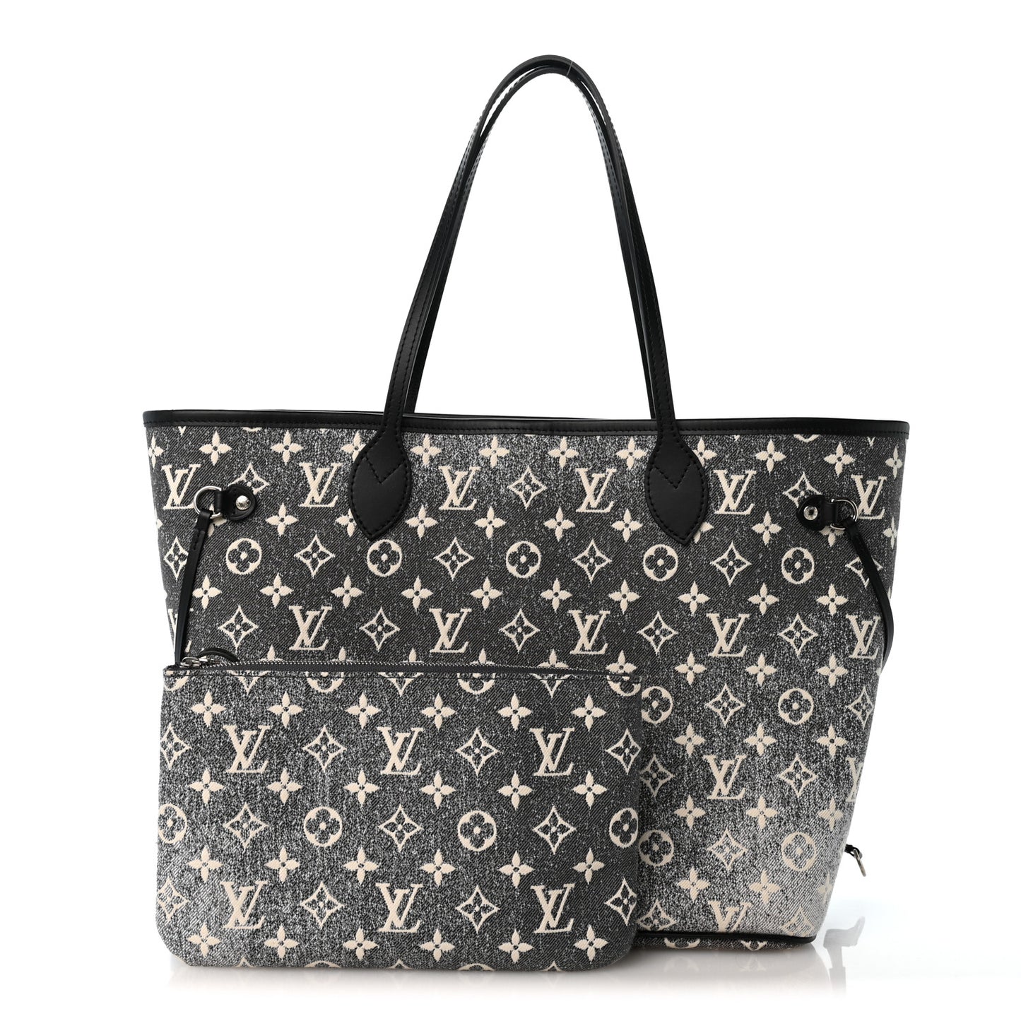 Denim Monogram Jacquard Neverfull MM Grey