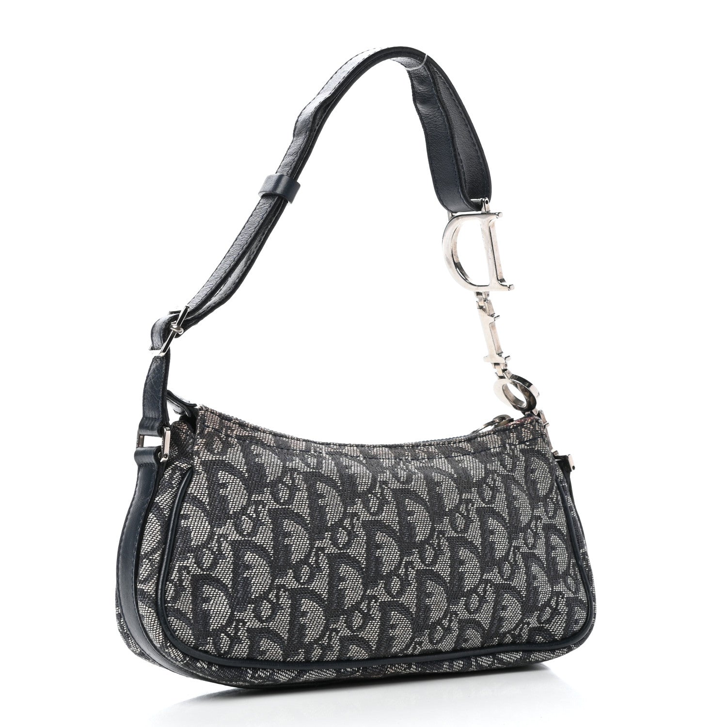 Christian Dior Monogram Shoulder Bag Blue 3 of 9