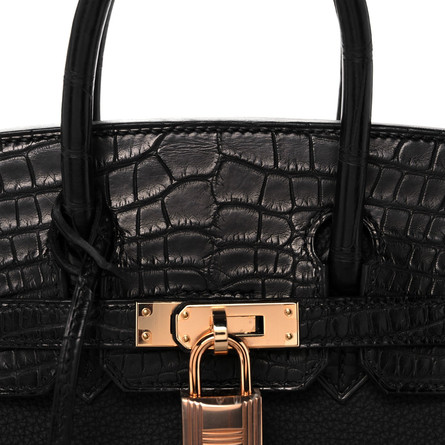 Togo Matte Alligator Birkin Touch 25 Black