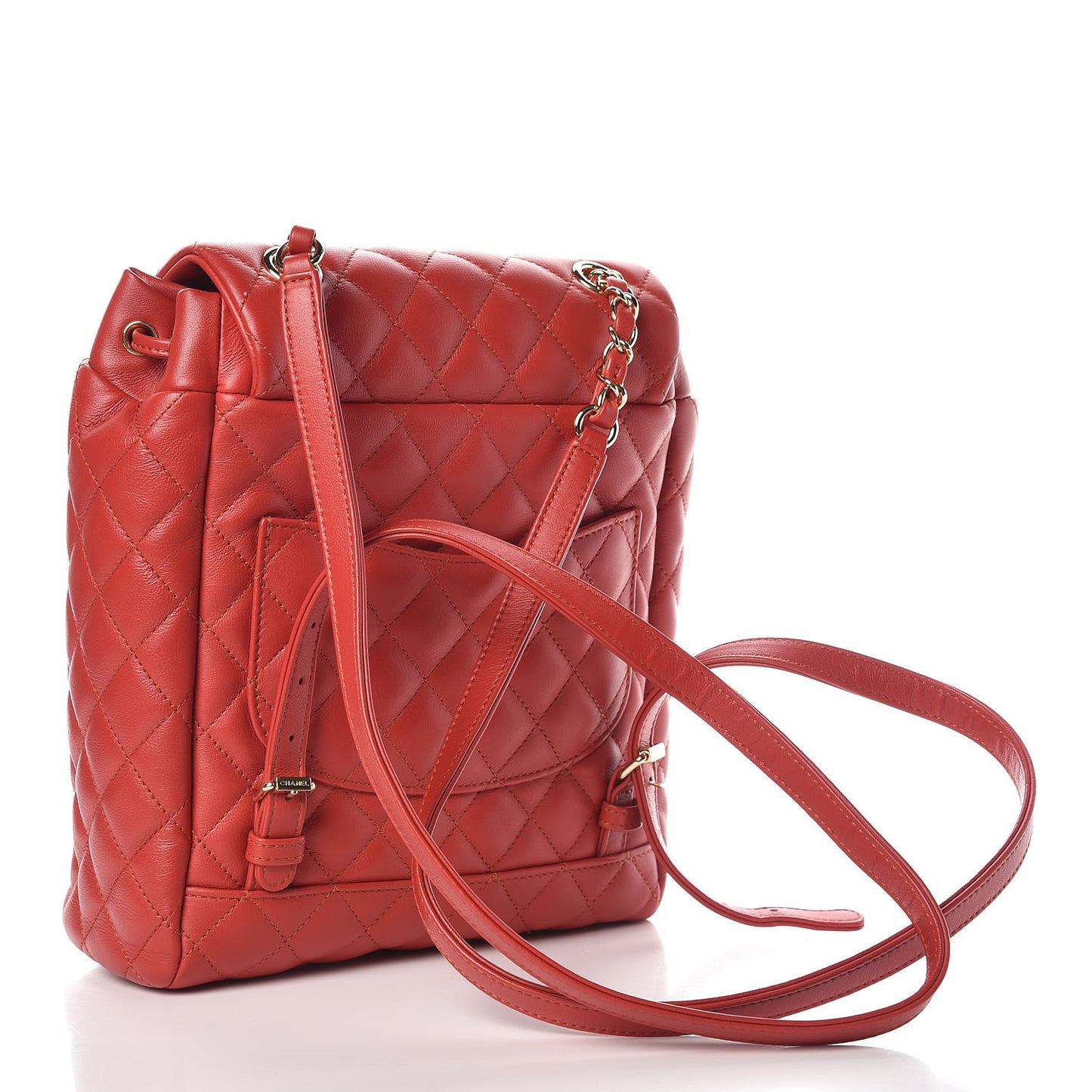 Calfskin Quilted Small Urban Spirit Backpack Red