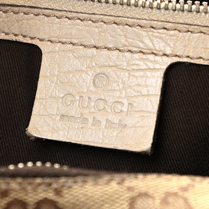 Gucci Monogram Medium Horsebit Chain Hobo Off White 6 of 14