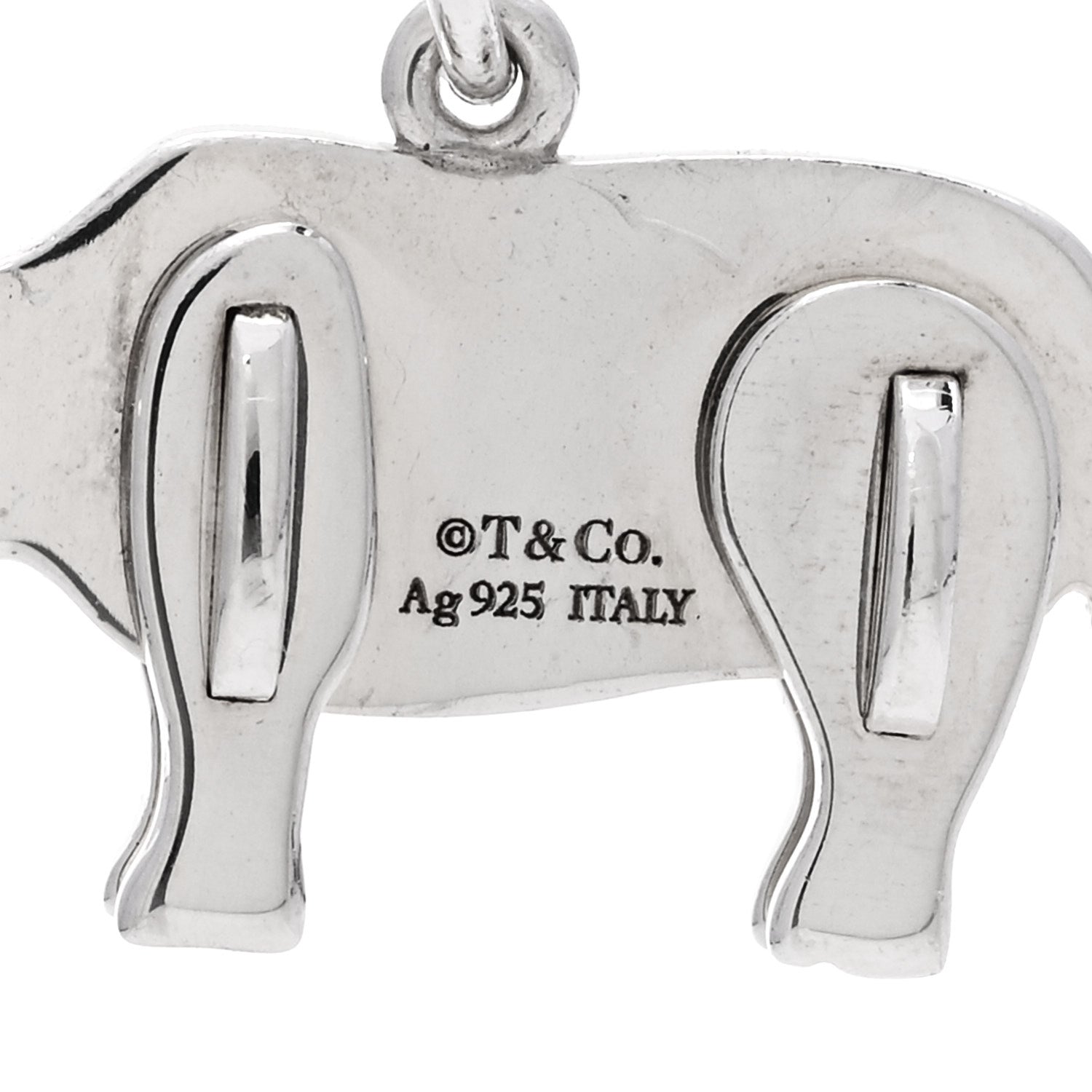 Tiffany Sterling Silver Save the Wild Rhino Charm 4 of 5