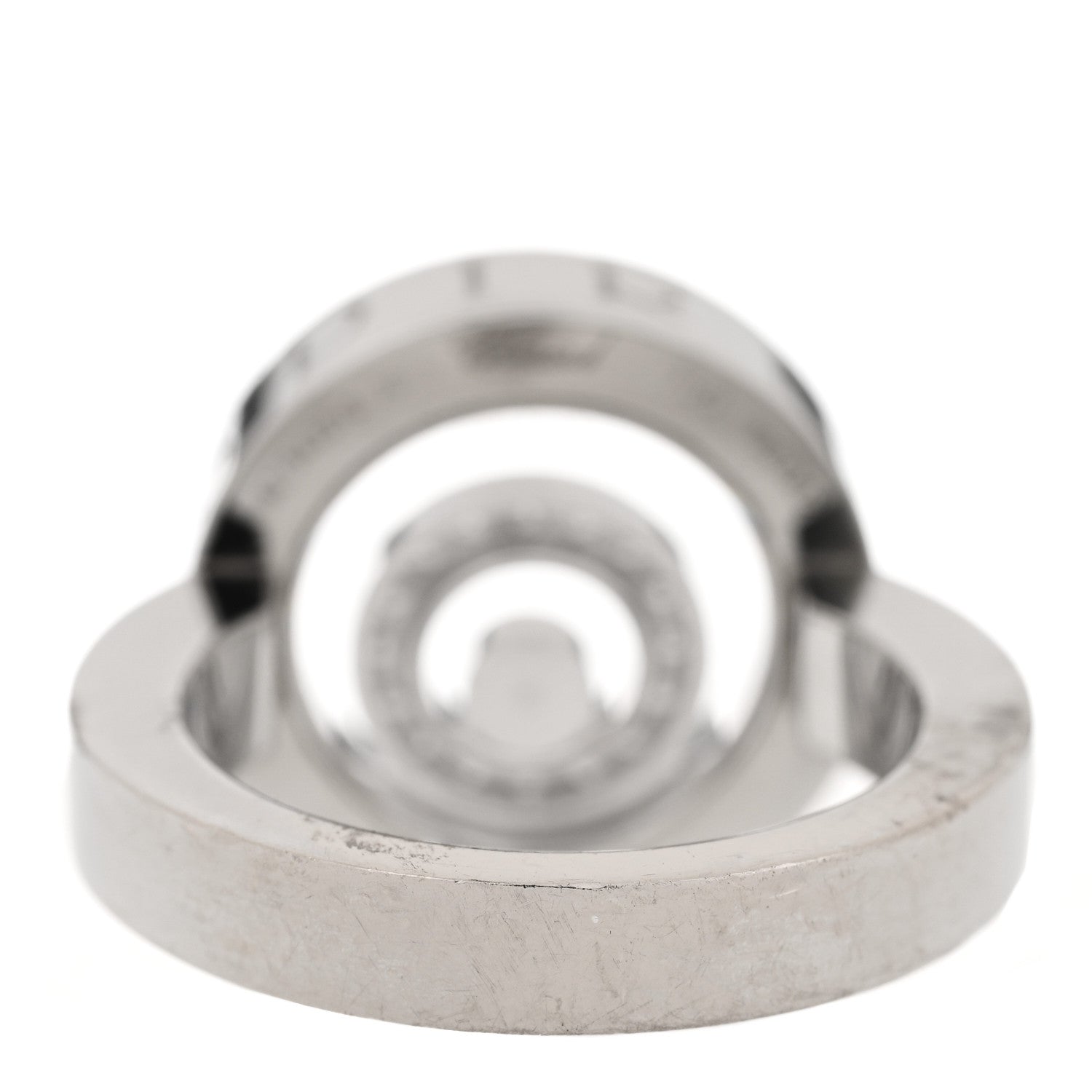 Chopard 18K White Gold Diamond Happy Spirit Ring 53 6.5 4 of 8