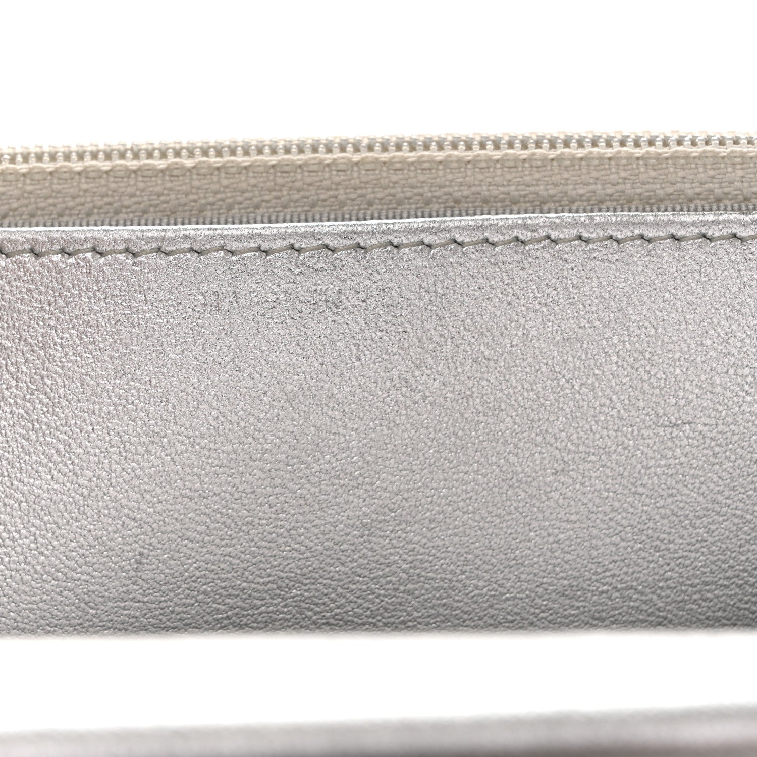 Chanel Metallic Lambskin Quilted Wallet On Chain WOC Silver 7 of 14