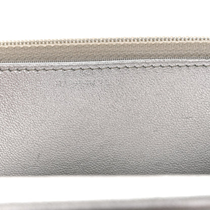 Chanel Metallic Lambskin Quilted Wallet On Chain WOC Silver 7 of 14