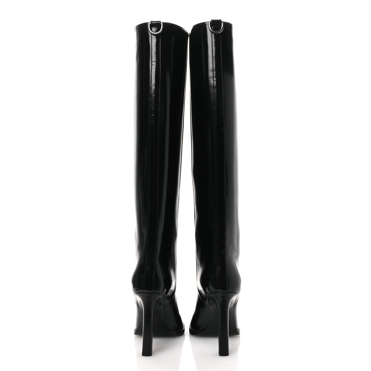 Saint Laurent Vitello Marilyn Nina 95 Knee High Boots 38 Black 6 of 11