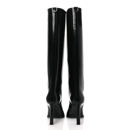 Saint Laurent Vitello Marilyn Nina 95 Knee High Boots 38 Black 6 of 11