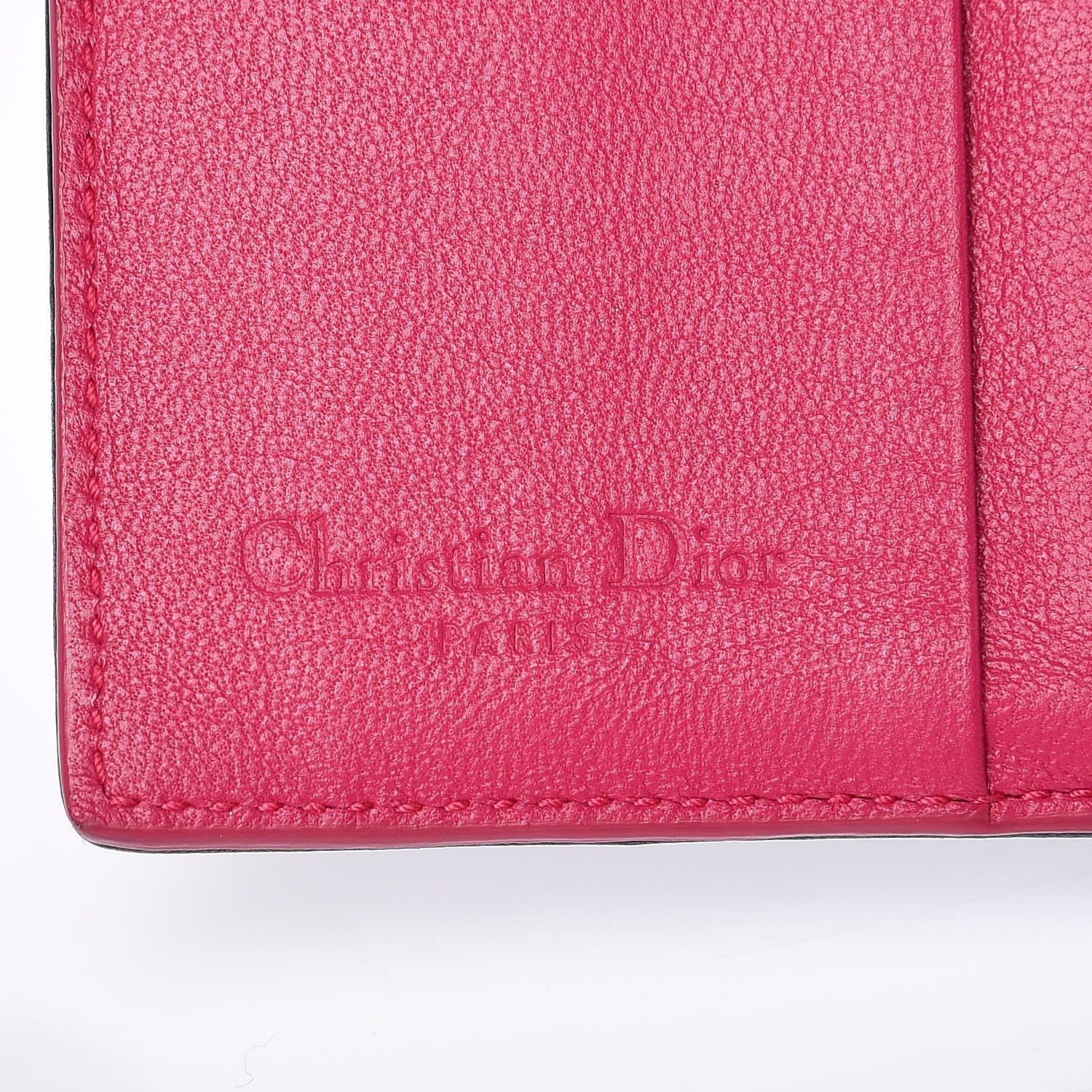 Christian Dior Lambskin Cannage Bicolor Lady Dior Wallet Black 7 of 9